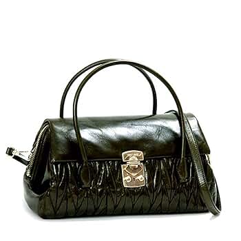 ミュウミュウ5BB016 BAULETTO マトラッセ2WAY レザーバッグ